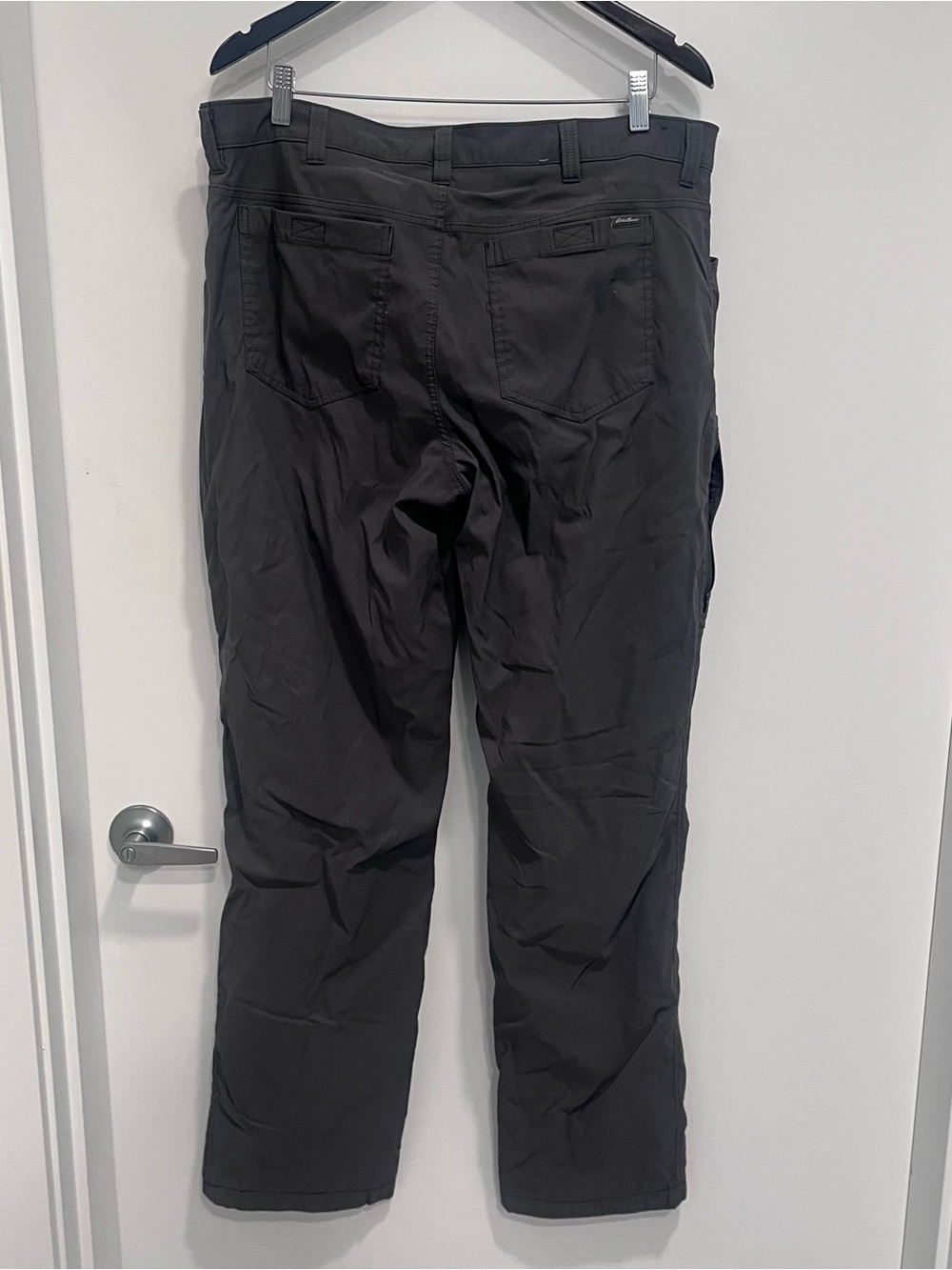 EDDIE BAUER MEN'S FLEECE LINED TECH Pants Classic Straight Leg Work Gray 38x34 - Picture 7 of 7